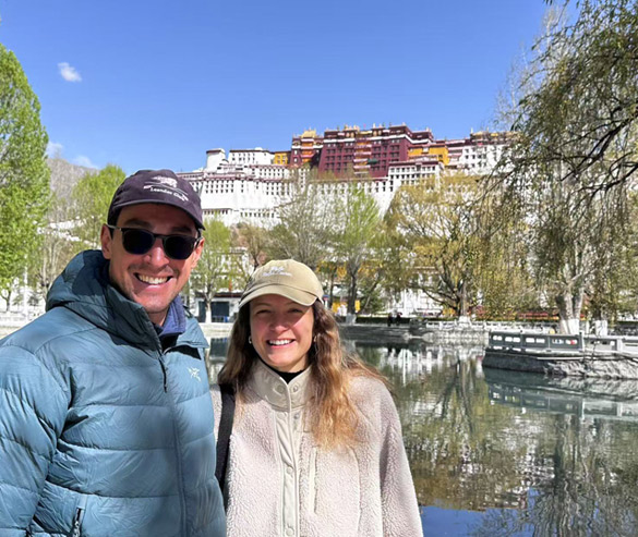 overseas travelers explore potala palace in lhasa