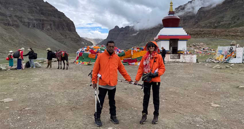 In front of Mt.Kailash