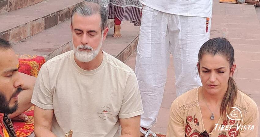 Meditated with my husband in Rishkesh in northern India