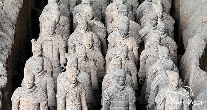 The imposing figures of the Terracotta Army seen in Xi&rsquo;an