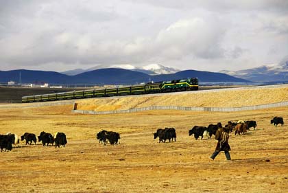 Breathtaking Scenery along the Qinghai-Tibet Railway