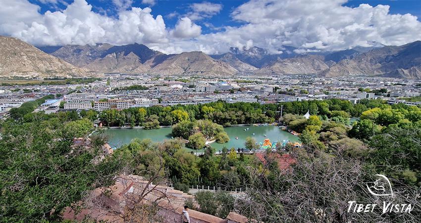 Bird eye view of Lhasa city